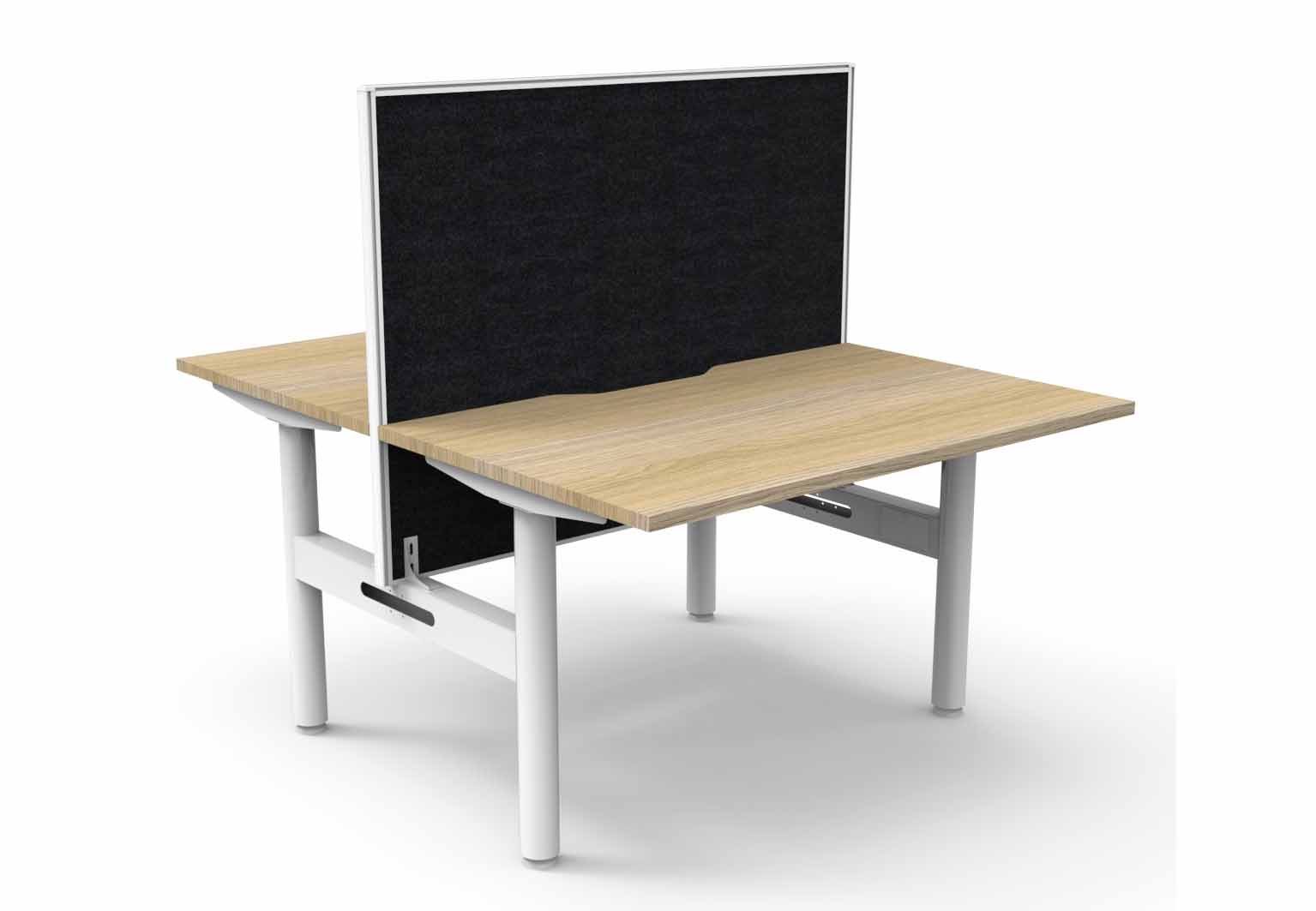 Halo Static 2 Person Double Sided Workstation - with Screen